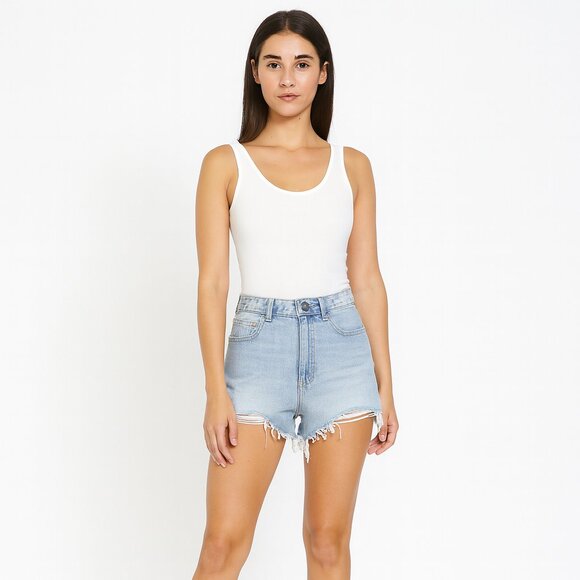 DL1961 Pants - DL1961 Cutoff Shorts - Jeans on Front, Sweatpants on Back Size Small